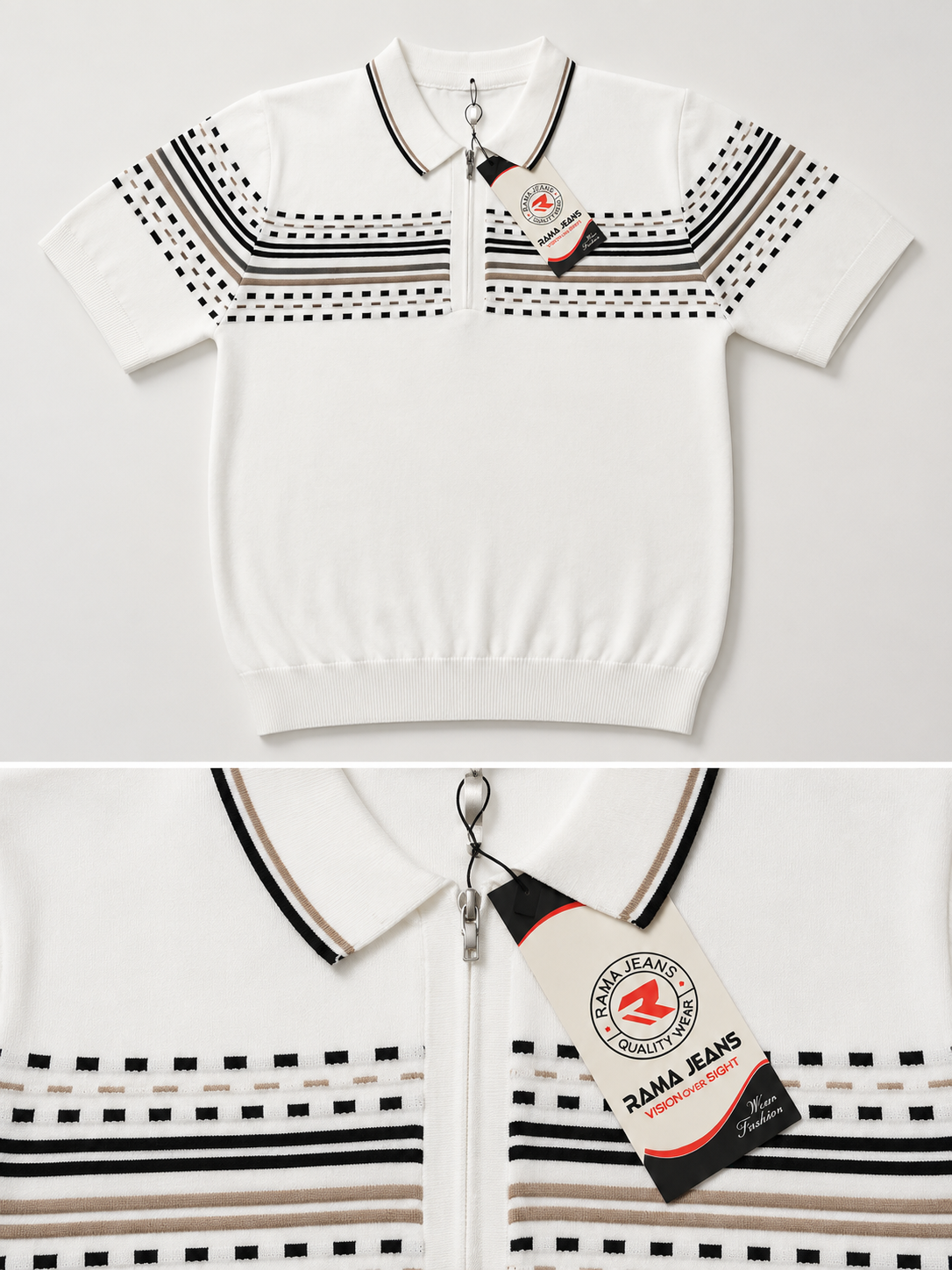 Polo Tricoté 100% Coton Premium – Half-Zip Enfant