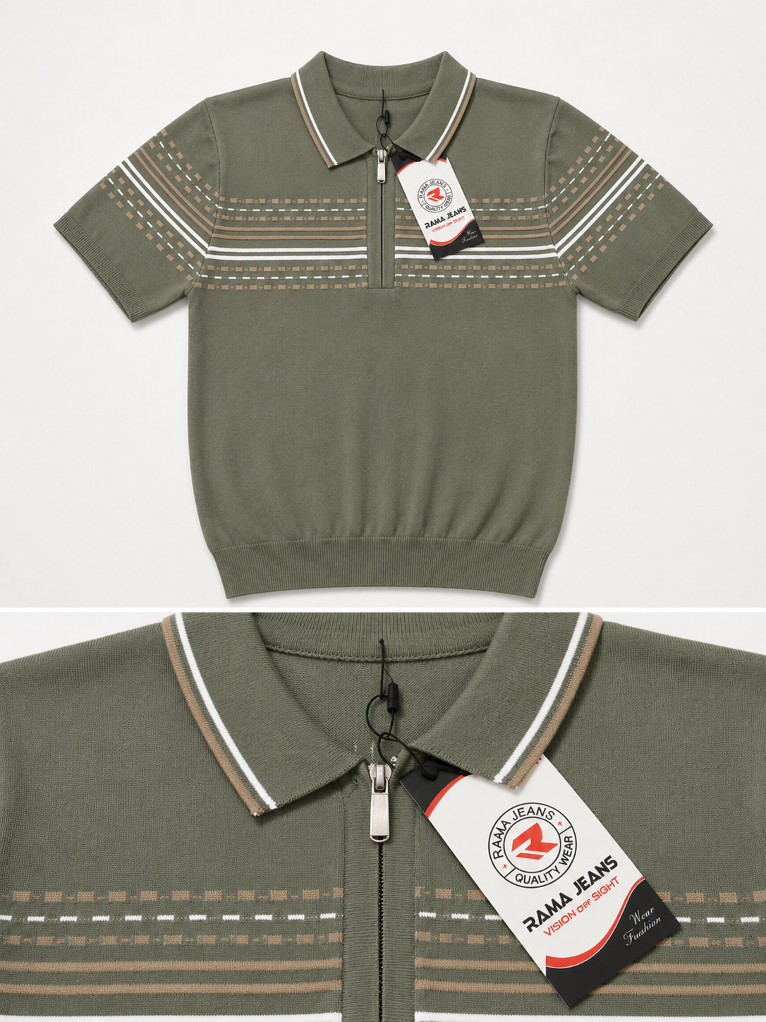 Polo Tricoté 100% Coton Premium – Half-Zip Enfant